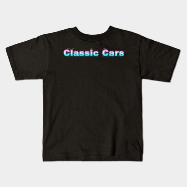 Classic Cars Kids T-Shirt by Sanzida Design